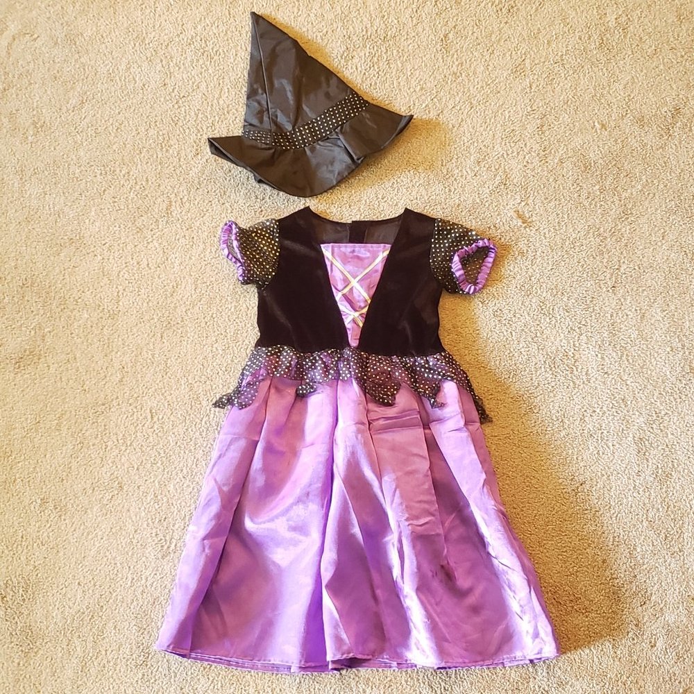 Children's Witch gown & hat Halloween Theater costume